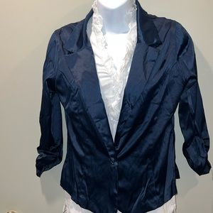 NY Invasion size medium blazer style navy blue